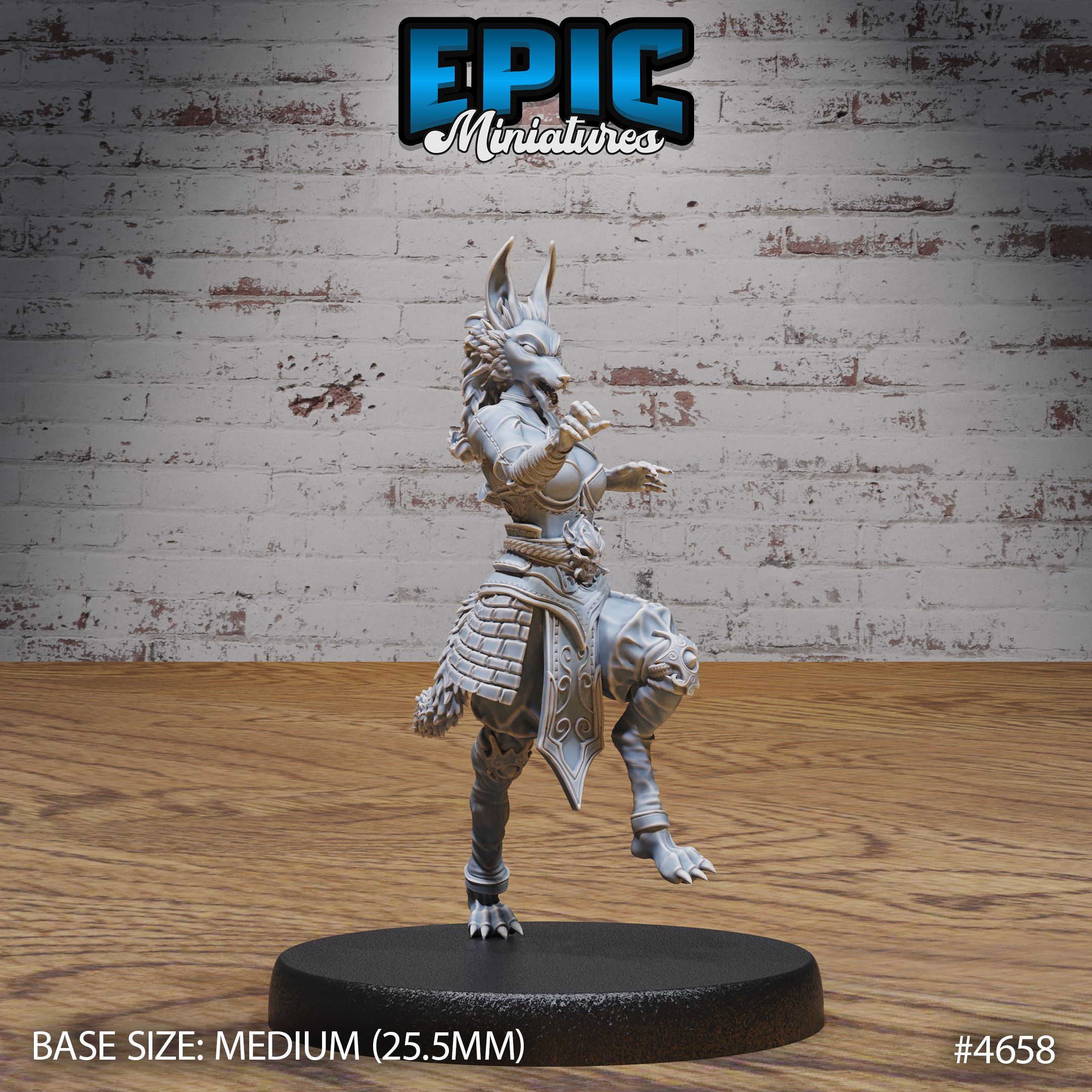 Jackalwere Female Run / Jackal Human Hybrid / Chaotic Humanoid / Dire Predator / Hound Wolf Beast / Were Canine / Hyena Monster / Evil War Dog / Undead Shapechanger